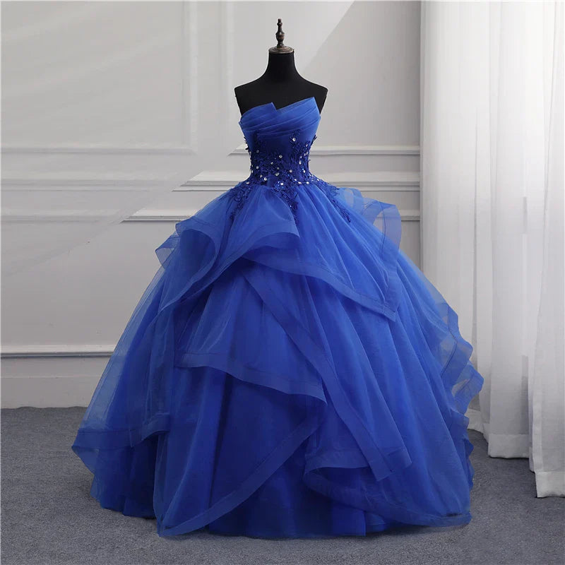 Vestidos de Quinceañera Fiesta de Gala Encaje Bordado Sin Tirantes Vestido de Fiesta Personalizado Vestido de Quinceañera Tallas Grandes Vestido de Quince Robe