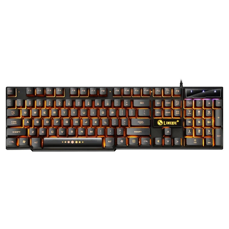 USB Wired Gaming Keyboard Mouse Set PC Rainbow Colorful LED Backlit  Gamer Gaming Mouse and Keyboard Combos Kit Home Office