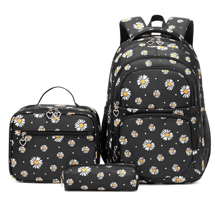 Mochila Escolar de Margarita, 3 Piezas/Set