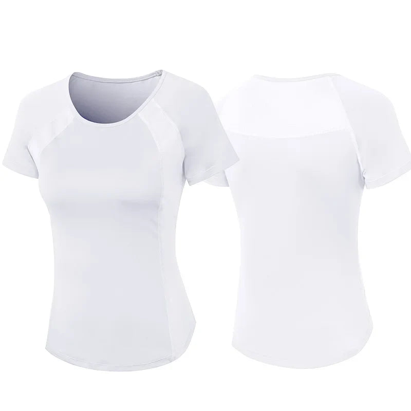 Women's Breathable Mesh Running Shirt   Quick Dry  Elastic Yoga Top