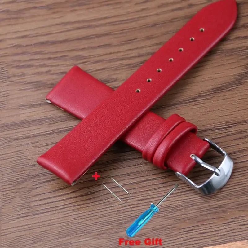 Garmin 18/20/22mm Quick Release Slim Smooth Leather Band