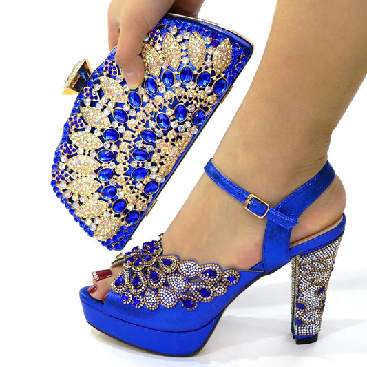 Conjunto de zapatos y bolso italianos HLO1-28