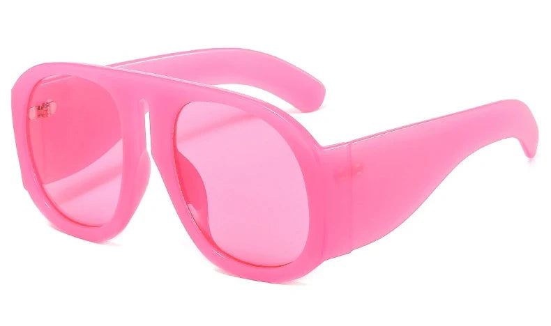 Gafas de sol de piloto con lentes degradadas para mujer, de moda, de marca, de montura grande, transparentes, para mujer 2021, gafas de sol transparentes