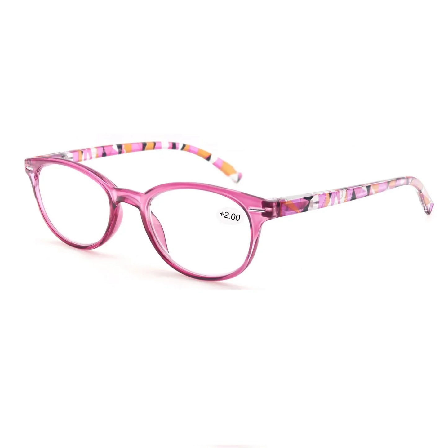 Reading Glasses Women Oval Colorful Frame Readers Hyperopia Presbyopia Vision Care Eyewear with Flexible Spring Hinge