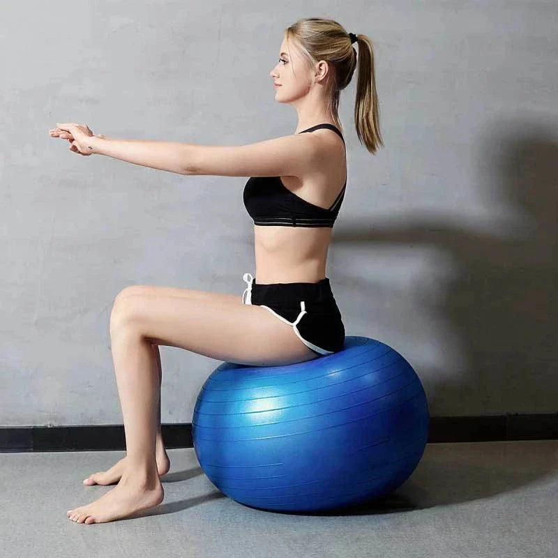 Pelota de yoga deportiva a prueba de explosiones de 55 cm con bomba, pelota suiza de equilibrio, estabilidad para gimnasio, fitness, pilates, ejercicio, masaje