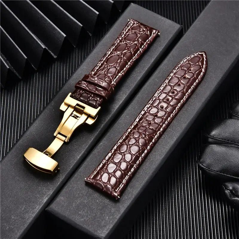 Huawei Watch & Watch GT Crocodile-Pattern Leather Clasp Band