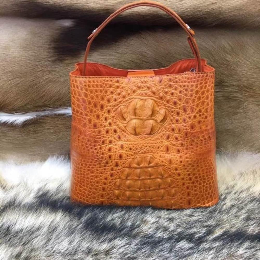 Handmade Crocodile Handbag Shoulder Bag Women's