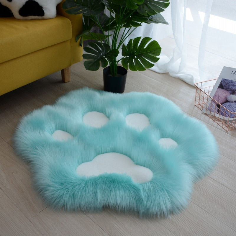 Alfombra de felpa de pata de gato