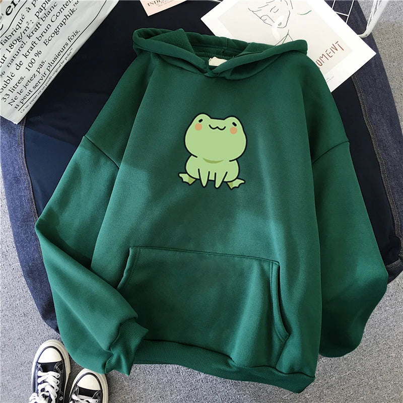 Sudadera con capucha de rana Kawaii
