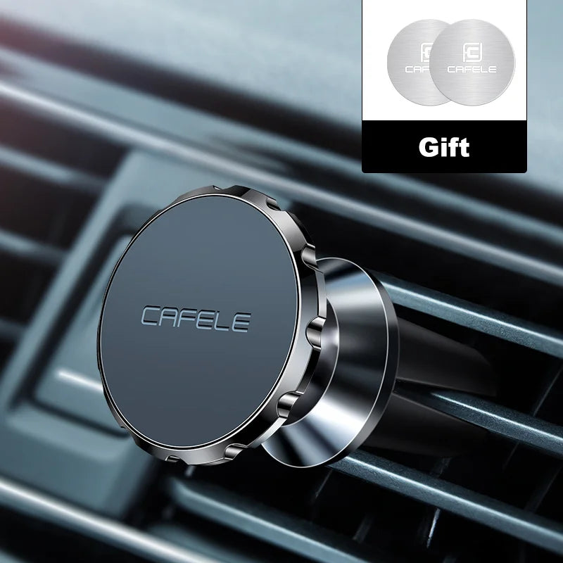 CAFELE Magnetic Car Phone Holder for iPhone 16 15 14 13 12 11 Car Mount Stand for Cell Phone Strong Magnet Power Aluminum Alloy