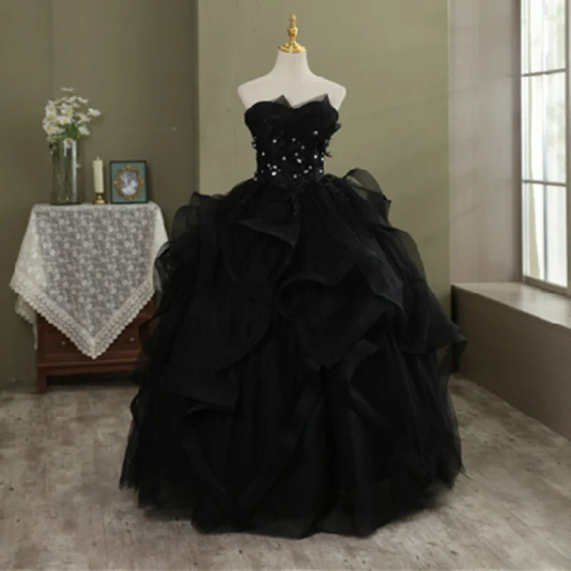 Vestidos de Quinceañera Fiesta de Gala Encaje Bordado Sin Tirantes Vestido de Fiesta Personalizado Vestido de Quinceañera Tallas Grandes Vestido de Quince Robe