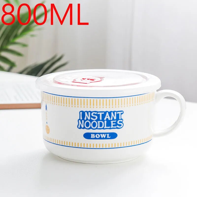 Bol de ramen de fideos instantáneos de cerámica
