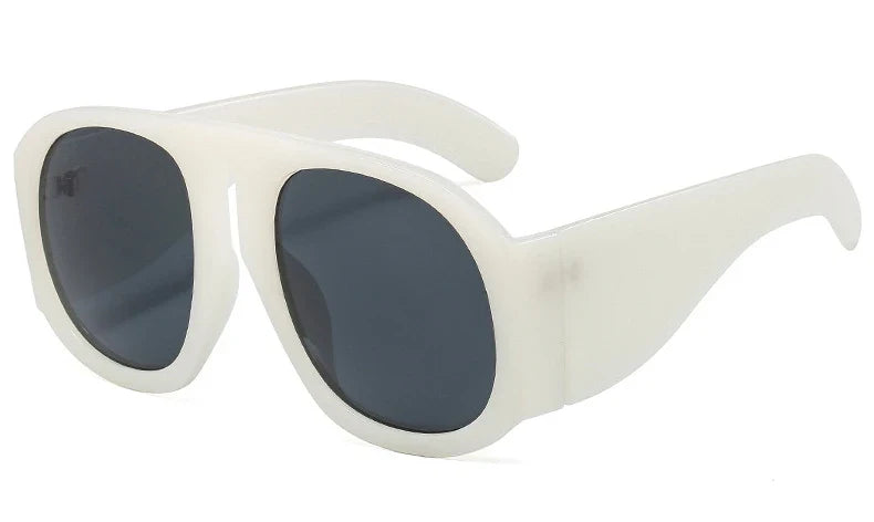 Gafas de sol de piloto con lentes degradadas para mujer, de moda, de marca, de montura grande, transparentes, para mujer 2021, gafas de sol transparentes