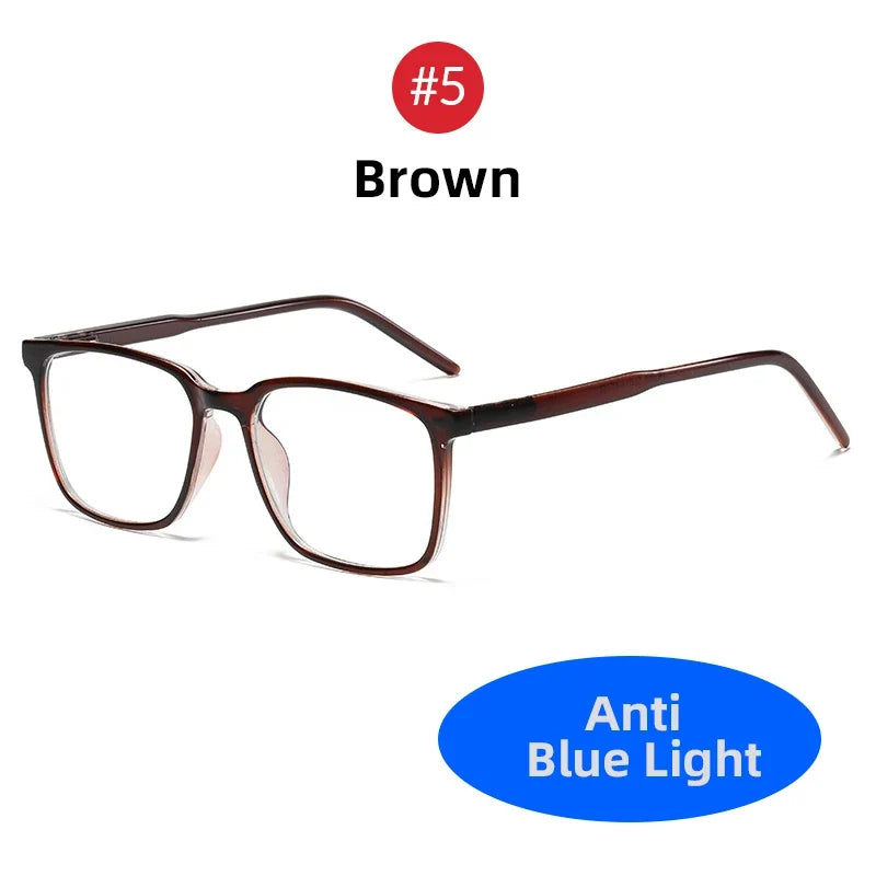 VIVIBEE 2026 Square Blue Light Blocking Glasses Men TR90 Light Frame Anti Blue Ray Eyeglasses Women Classic Computer Eyewear