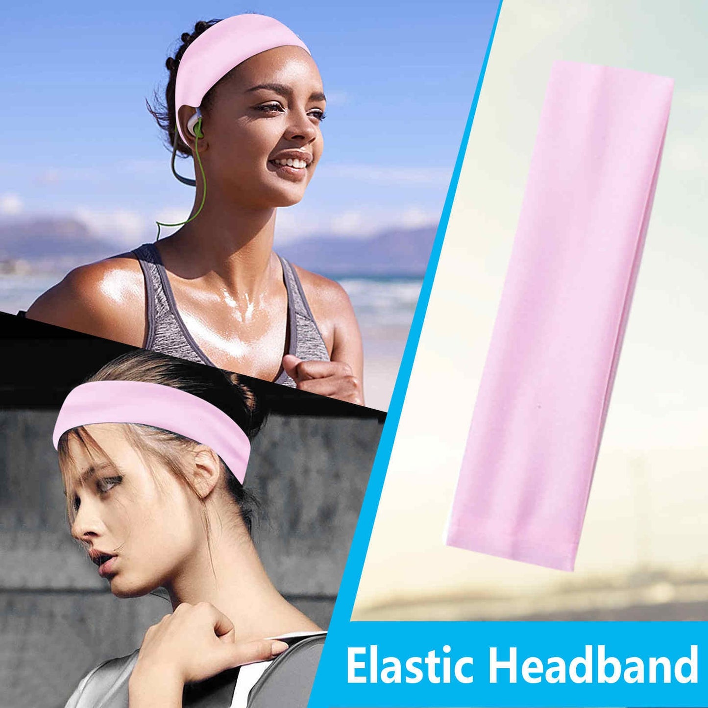 FlexFit Vibe Headband – Unisex Elastic Sports Hair Band for Fitness & Style