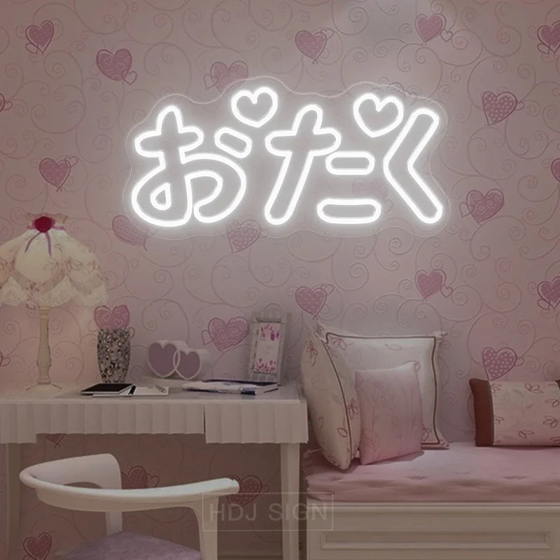 Letrero luminoso de neón "Otaku"