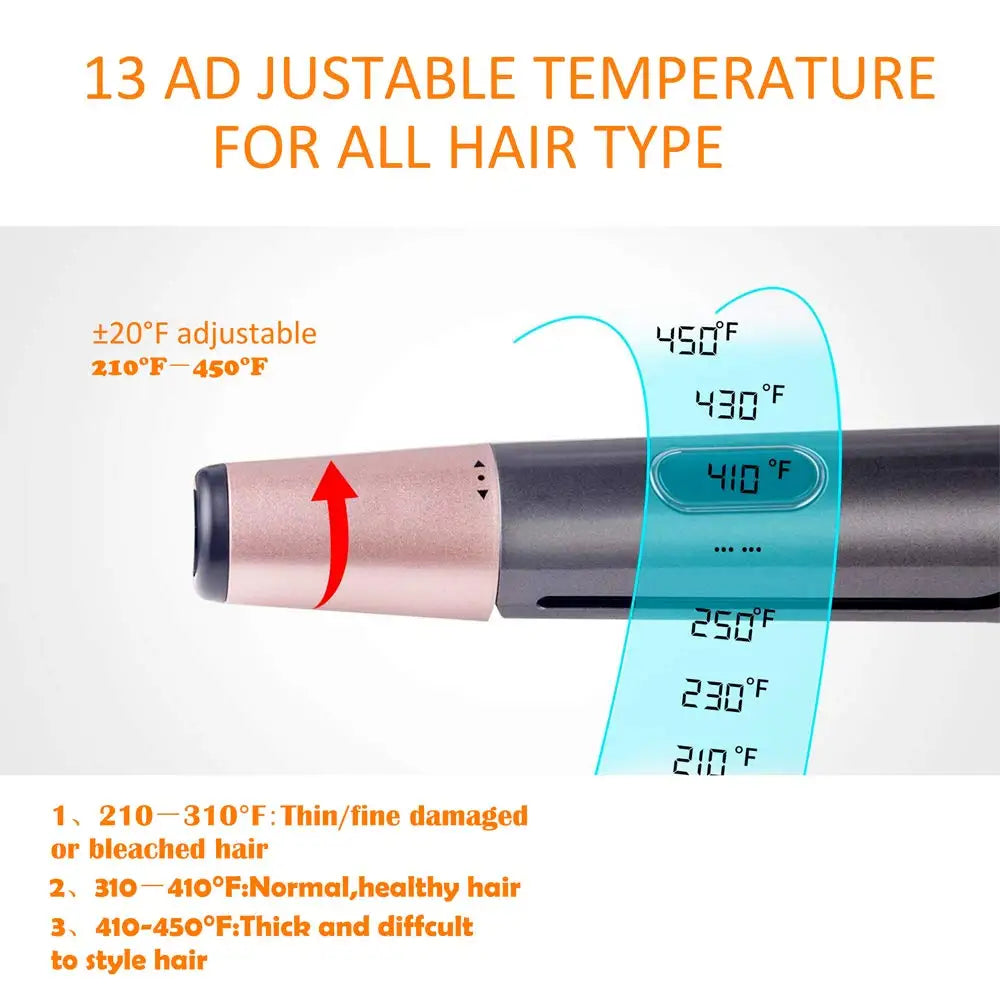 2 in 1 Hair Straightener and Curler Tourmaline Ceramic Twisted Flat