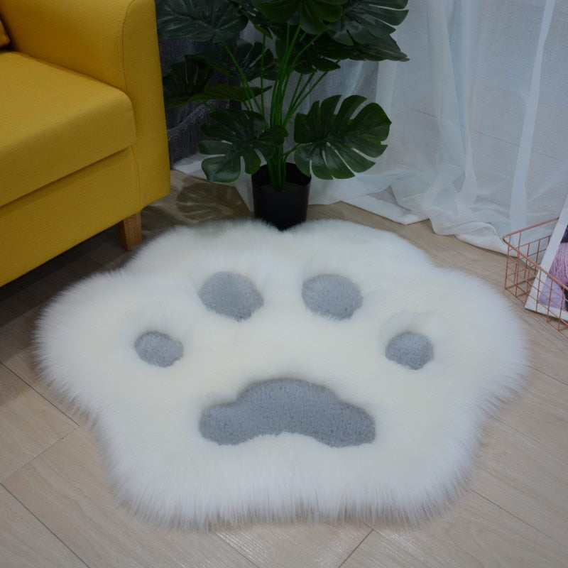 Alfombra de felpa de pata de gato