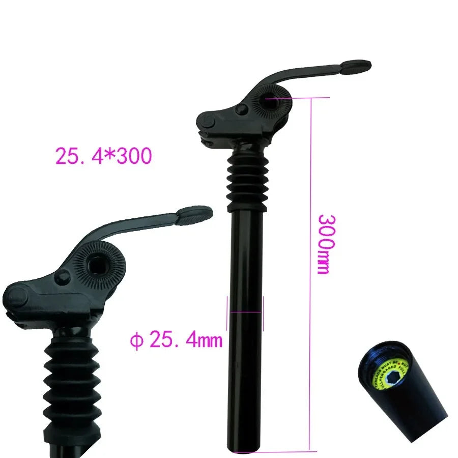 E-Bike Electric Folding Bike Shock Absorber Seat Post Alloy 25.4mm 27.2mm 28.6mm 31.8mm 33.9mm 34mm Folding Flipped Seat Post