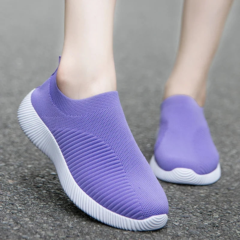 Comfortable Slip On Women Sneakers Walking Flats Size 42