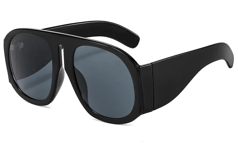 Gafas de sol de piloto con lentes degradadas para mujer, de moda, de marca, de montura grande, transparentes, para mujer 2021, gafas de sol transparentes
