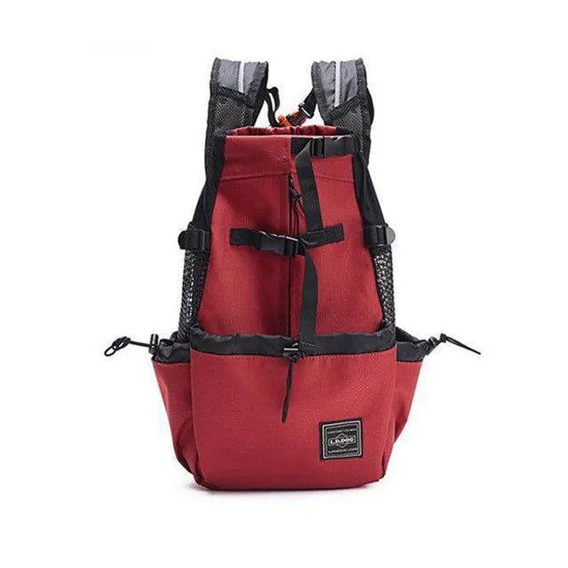 Mochila de transporte para perros, senderismo, viajes, ventilación al aire libre, malla deportiva para exteriores