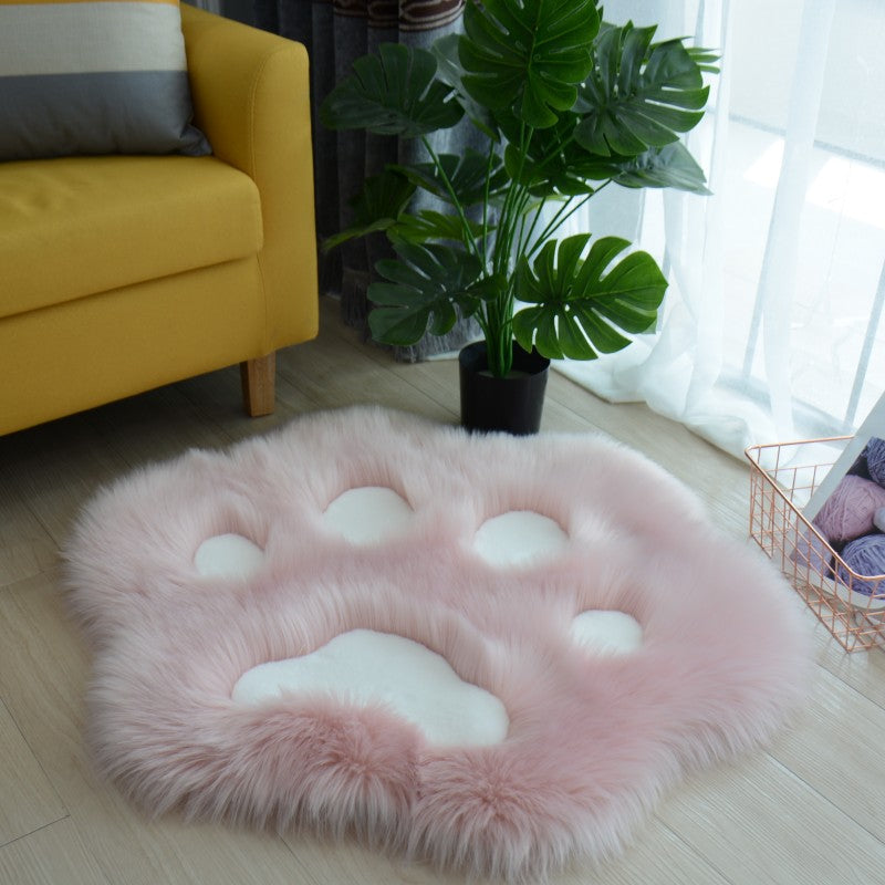 Alfombra de felpa de pata de gato