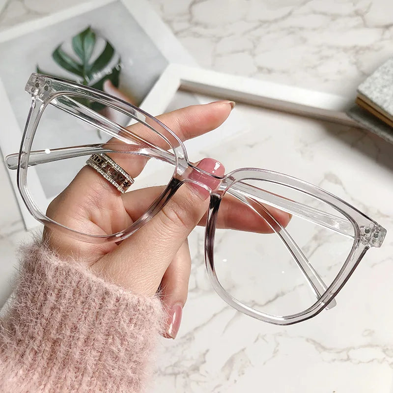 Transparent Computer Glasses Frame Women Men Anti Blue Light square Eyewear Blocking Glasses Optical Spectacle Eyeglass