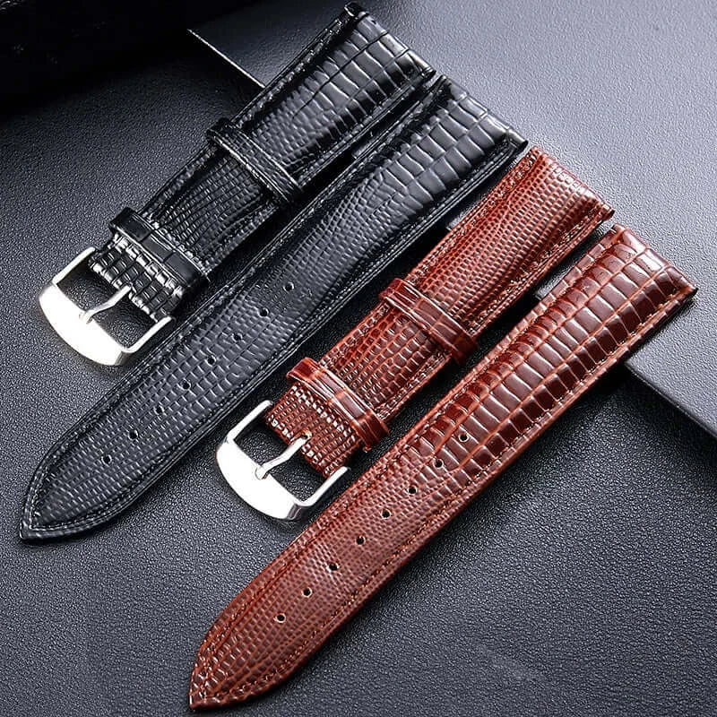 Samsung Galaxy Watch 7, 6, 5, 4 & FE Lizard-Embossed Leather Band