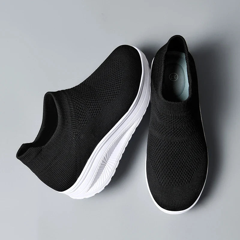 Woman Vulcanize Shoes Platform Sneakers Women Plus Size Femme Shoes Designer Thick Bottom Loafers Slip On Luxury Women Shoes