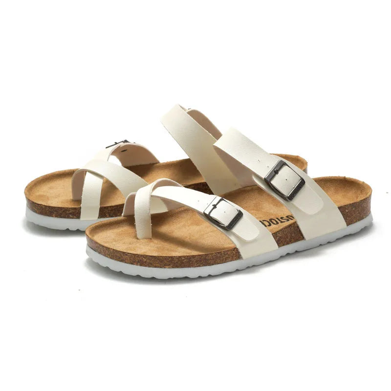 Nuevas zapatillas de corcho para hombre de verano, sandalias de moda para hombre para exteriores