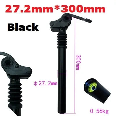 Electric Folding Bike E-Bike Shock Seatpost 25.4mm 27.2mm 28.6mm 31.8mm 33.9mm Bicycle Folding Flipped Shock Absorber Seat Post