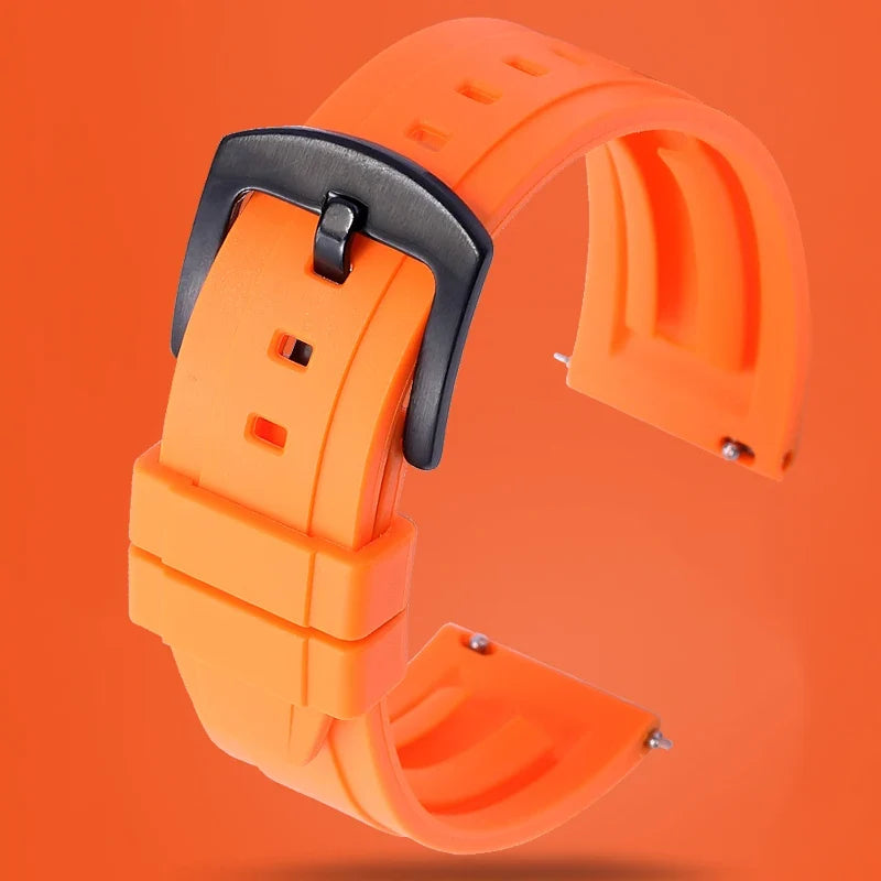 Samsung Galaxy Watch 7, 6, 5, 4 & FE Grooved FKM Rubber Band