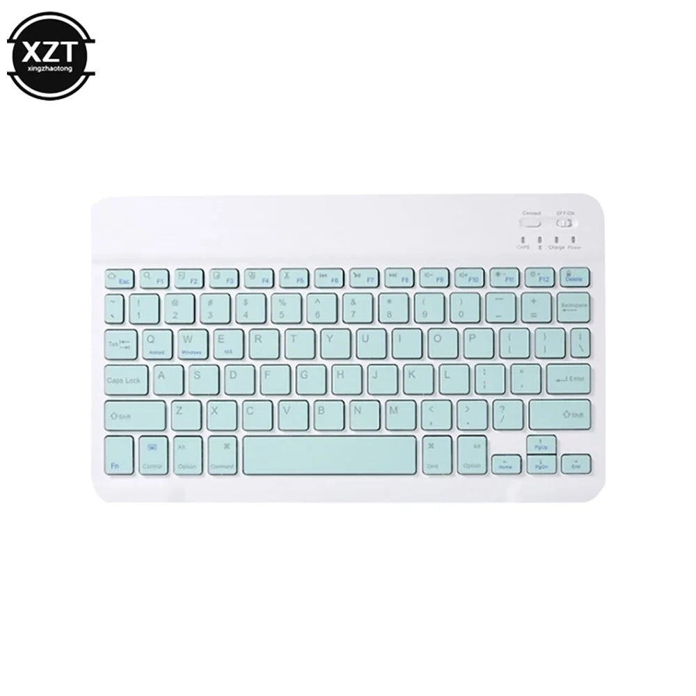 Mini Bluetooth-compatible Keyboard Wireless Keyboard For Computer Phone  English Russian Rechargable Keyboard For Ipad Tablet PC