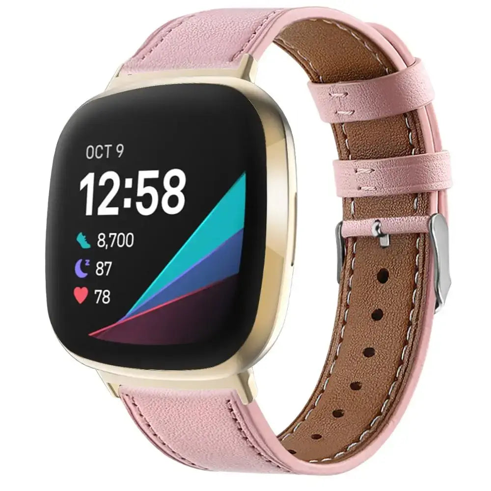 Fitbit Versa 4, Versa 3, Sense 2 & Sense Classic Leather Strap