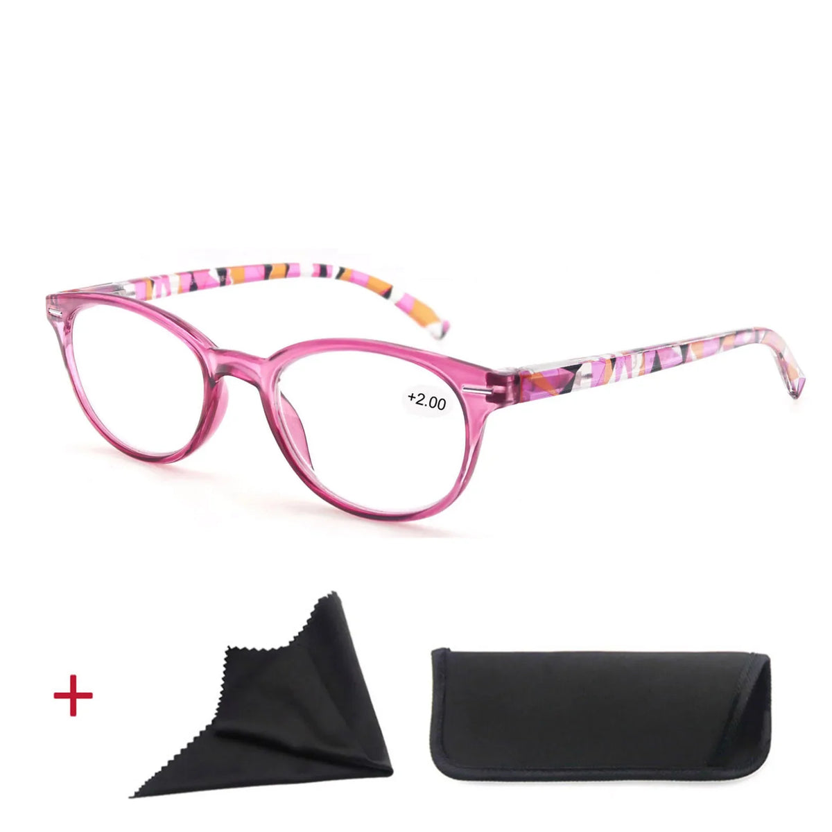 Reading Glasses Women Oval Colorful Frame Readers Hyperopia Presbyopia Vision Care Eyewear with Flexible Spring Hinge