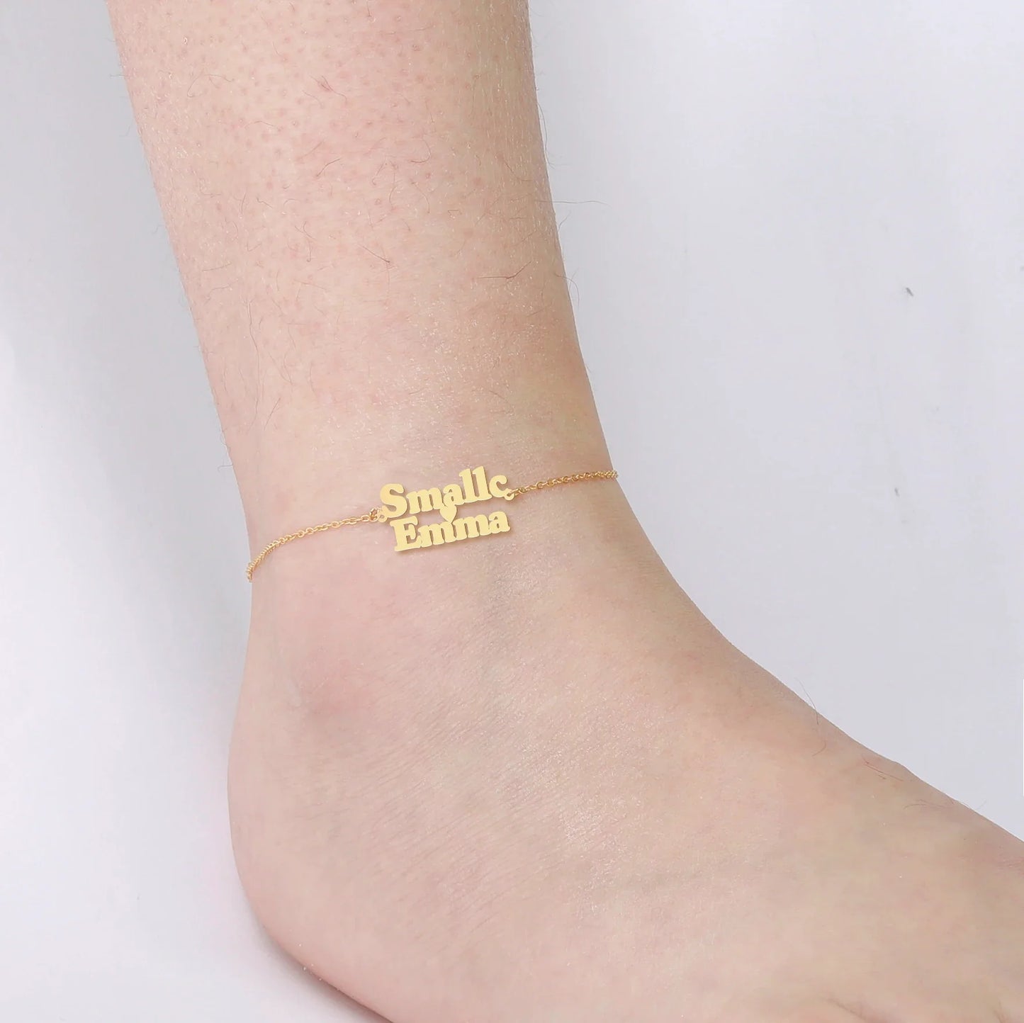 Lemegeton Customized Name Anklets for Women Men Personalized Foot Anklet Stainless Steel Chain Anklet Beach Summer Jewelry Gifts
