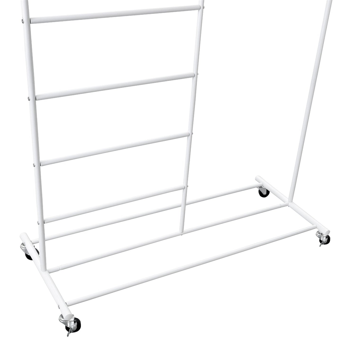 Estante para secar ropa multiusos, plegable, color blanco