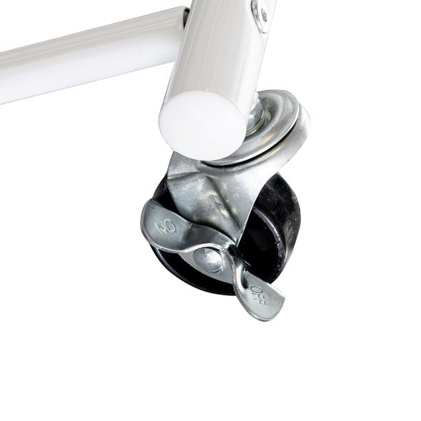 Estante para secar ropa multiusos, plegable, color blanco
