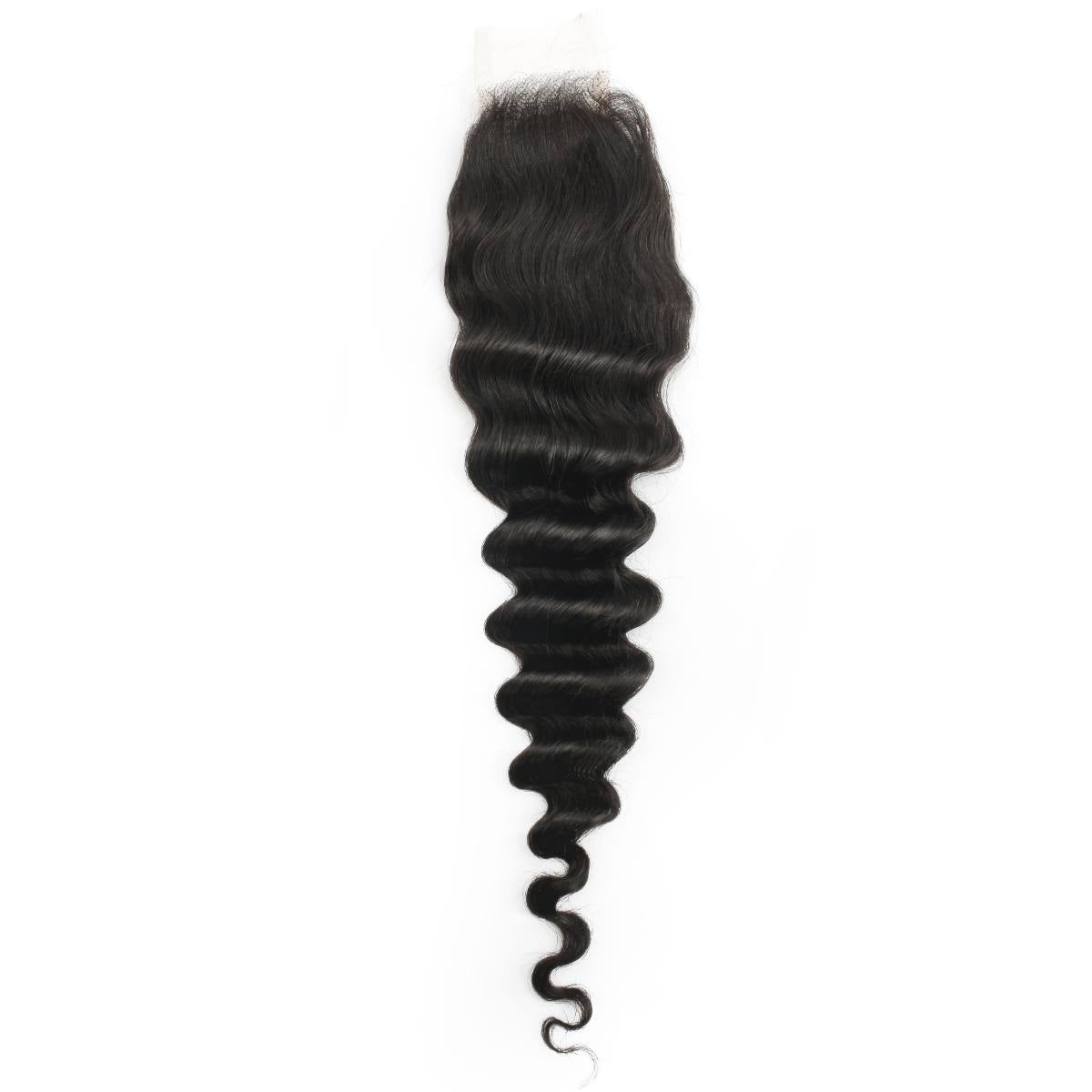 Cierre de cabello humano con encaje HD de 2x6 y ondas profundas