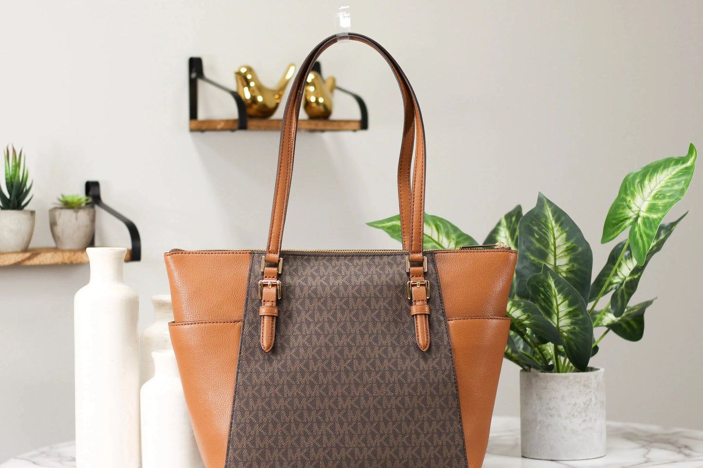 Style Loft Collection x Michael Kors Charlotte Brown Tote Bag