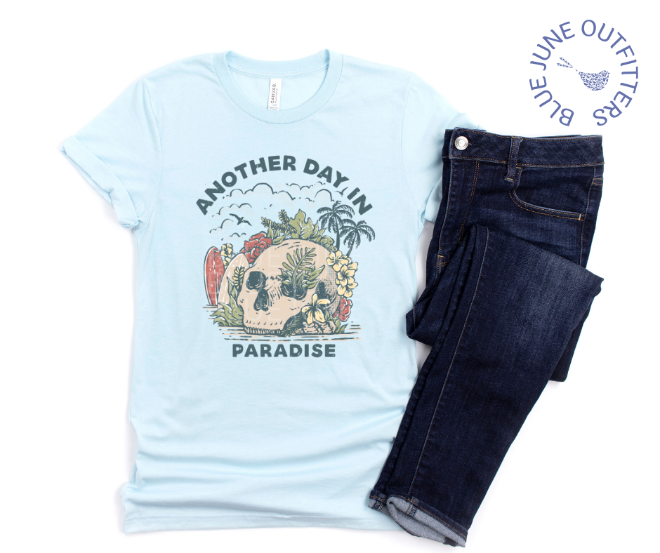 Another Day In Paradise | Tropical Skull Tee