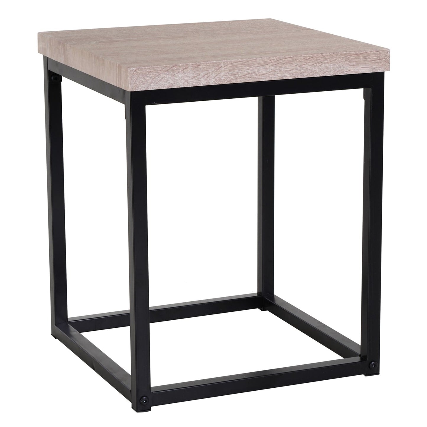 Juego de comedor de cocina de 5 piezas de madera natural y acero estilo rústico