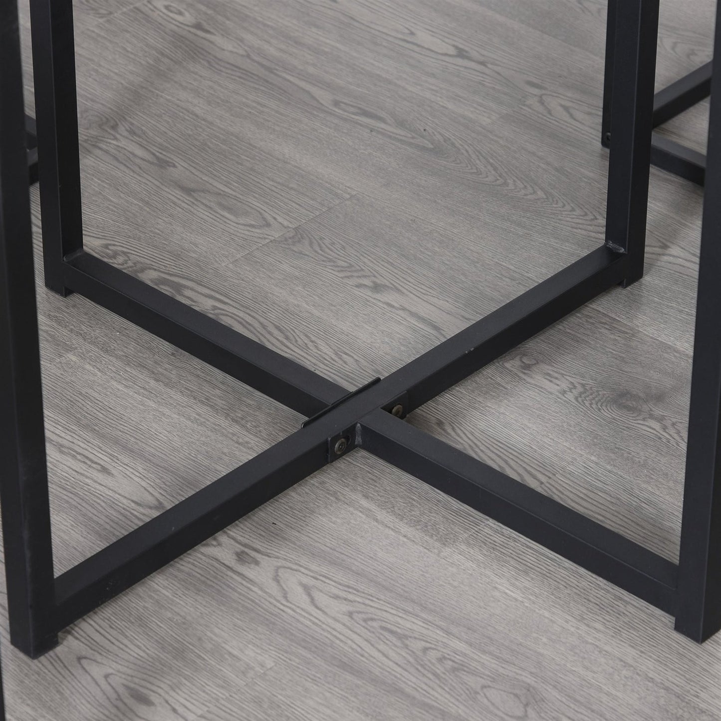 Juego de comedor de cocina de 5 piezas de madera de nogal y acero, estilo rústico