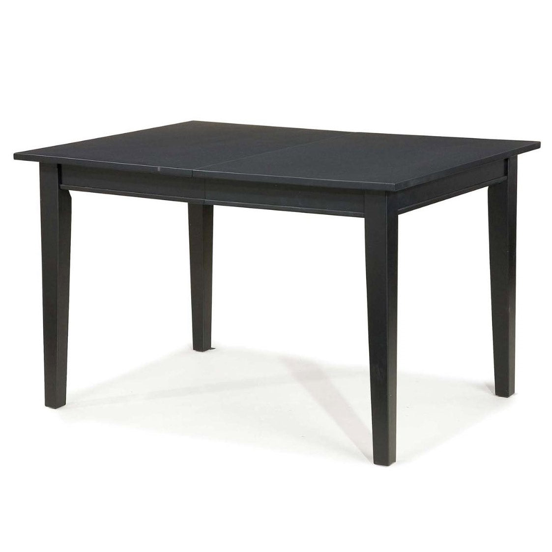 Mesa de comedor extensible que ahorra espacio de 48 a 66 pulgadas con acabado de madera en negro ébano