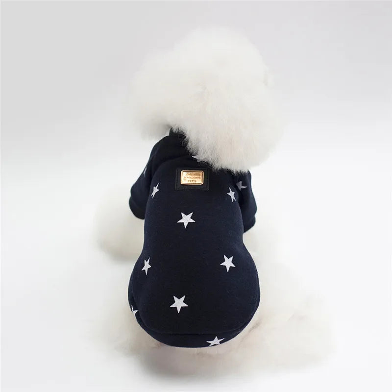 2026 New Brand Soft Pet Dog Clothes For Dog Puppy Cat Winter Warm Clothes Star Print Costume Coat chihuahua Cheap roupa cachorro