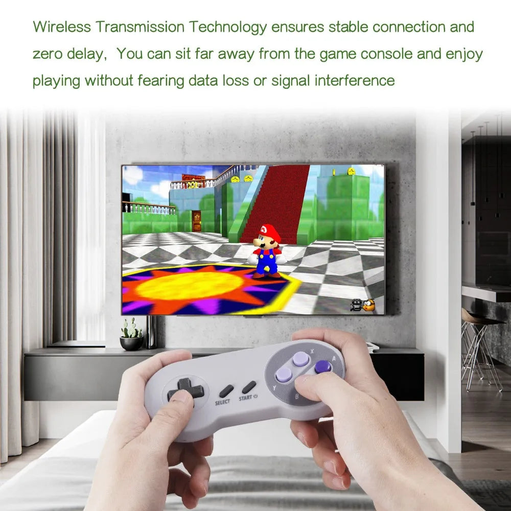 Wireless Gamepad 2.4GHz remote controller USB joystick Console for SNES/NES Games for Windows 10/8/7 PC Raspberry Pi3