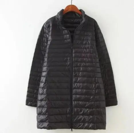 SEDUTMO Winter Down Jackets Women Long Ultra Light Duck Down Coat Slim Puffer Jacket  Autumn Parkas ED619