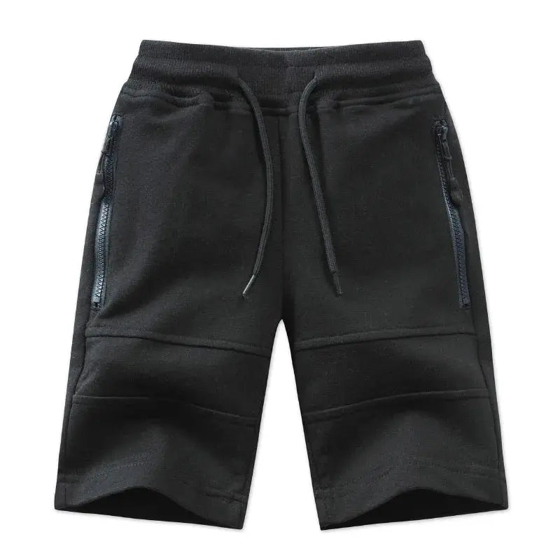 Boys Comfortable Knit Shorts with Zipper Pockets