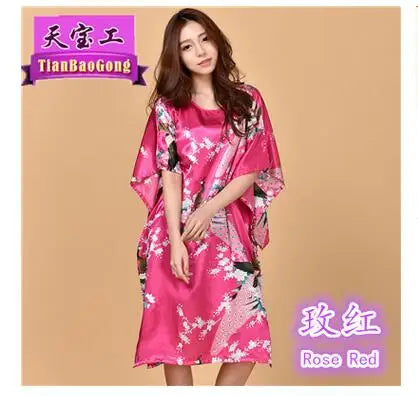 Plus Size Black Women's Summer Lounge Robe Lady New Sexy Home Dress Rayon Nightgown Large Loose Sleepwear Bathrobe Gown S002-B